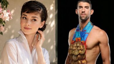 Audrey Hepburn and Michael Phelps